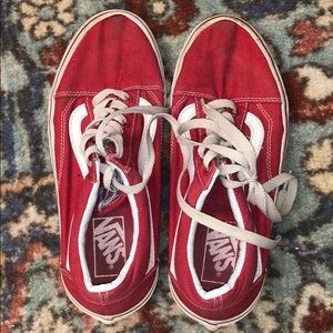 Red Vans Women’s 8